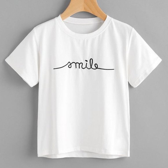 ROMWE Smile Tshirt L & SM - Picture 1 of 2